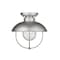 Z-Lite Ansel 1 Light Outdoor Flush Ceiling Mount Fixture, Galvanized & Galvanized 590F-GV - alternate 4
